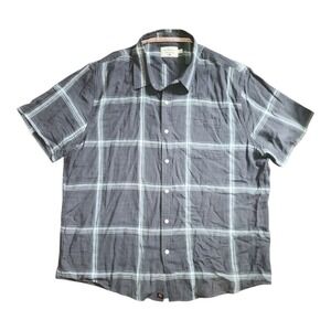The Normal Brand Shirt Mens Size XXL Gray Plaid Button Front Casual Cotton